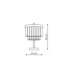 Lampa stołowa Vetro srebrna 1xE14 Light Prestige