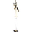 Lampa stojąca GOLDEN PIPE-3 czarno złota 180 cm