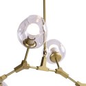 Lampa wisząca MODERN ORCHID-6 złoto transparentna 130 cm