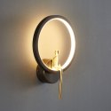 Lampa ścienna AMICI RING LED czarno złota 27 cm