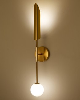 Lampa ścienna MIKA-1 biało złota 70 cm