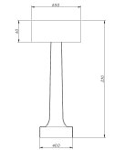 Lampa stołowa TAVOLO A LED dotykowa złota 21 cm