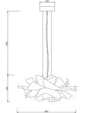 Lampa wisząca PEONY biała 50 cm