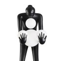 Lampa podłogowa WOMAN-2 BLACK czarna 190 cm