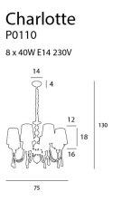 LAMPA WISZĄCA CHARLOTTE 75 cm