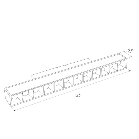 LAMPA MAGNETYCZNA LINIOWA SYSTEM ON/OFF 12W 666LM 3000K