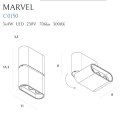 LAMPA SUFITOWA MARVEL CZARNY