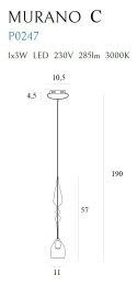 LAMPA WISZĄCA MURANO C