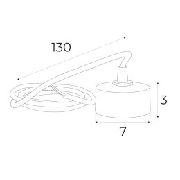 Podsufitka - adaptor do zewnętrznego przyłącza prądu do szyn magnetycznych