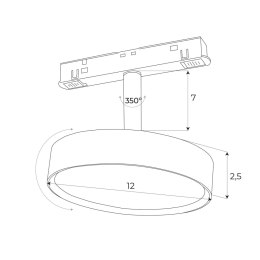 REFLEKTOR MAGNETYCZNY SYSTEM DALI 11,5W 855LM 3000K