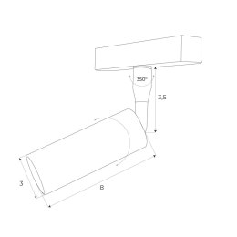 REFLEKTOR MAGNETYCZNY SYSTEM ON/OFF 5W 361LM 3000K