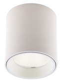 LAMPA SUFITOWA TUB OKRĄGŁY BIAŁY+ PIERŚCIEŃ OZDOBNY BIAŁY RC0155/C0156 WHITE