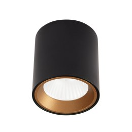 LAMPA SUFITOWA TUB OKRĄGŁY CZARNY + PIERŚCIEŃ OZDOBNY ZŁOTY RC0155/C0156 GOLD