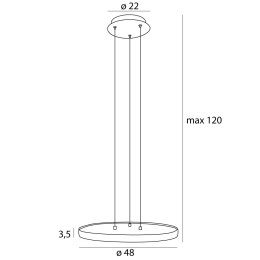 LAMPA WISZĄCA VIK 48CM