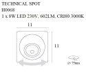 OPRAWA WPUSTOWA TECHNICAL SPOT 8W