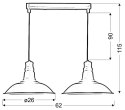 CONSUELA LAMPA WISZĄCA 2X60W E27 CZARNY