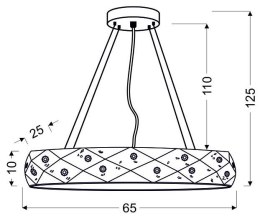 GLANCE LAMPA WISZĄCA 65 28W LED 4000K BIAŁY