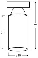 INDIRA LAMPA SUFITOWA 10 1X40W E14 BIAŁY