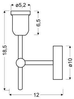 KIRIMU LAMPA KINKIET 1X60W E27 CZARNY