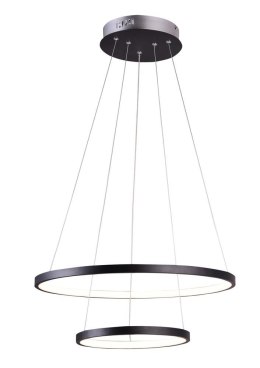 LUNE LAMPA WISZĄCA 50 OKRĄGŁY PODWÓJNY 40W LED 4000K CZARNY