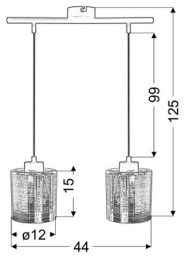 MARCEPAN LAMPA WISZĄCA 2X60W E27 CHROM