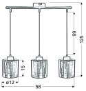 MARCEPAN LAMPA WISZĄCA 3X60W E27 CHROM