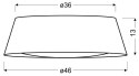 MOLA LAMPA SUFITOWA PLAFON 46 16W LED 6500K Z ABAŻUREM BRĄZOWY