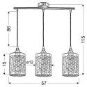 SAND LAMPA WISZĄCA 3X40W E27 CHROM