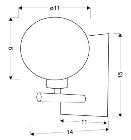 SPHERE LAMPA KINKIET 1X40W G9 CHROM