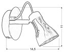 ANGUS LAMPA KINKIET 1X50W GU10 CZARNY+MIEDZIANY