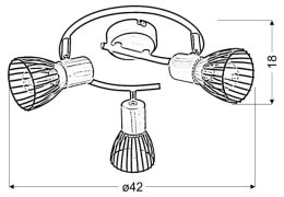 ANTICA LAMPA SUFITOWA SPIRALA 3 X MAX 25W E14 CZARNY + DREWNO