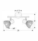 FLY LAMPA SUFITOWA LISTWA 2X40W E14 CZARNY/ZŁOTY