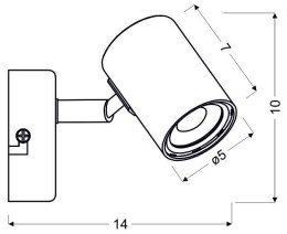 HALLEY LAMPA KINKIET 1X4W LED BIAŁY