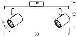 HALLEY LAMPA SUFITOWA LISTWA 2X4W LED BIAŁY