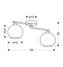 JOSH LAMPA SUFITOWA 2X60W E14 CHROM