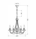 MUZA LAMPA WISZĄCA 5X40W E14 PATYNA