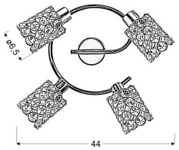 YORK LAMPA SUFITOWA SPIRALA 4X40W G9 MOSIĄDZ