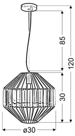 ALVARO 2 LAMPA WISZĄCA 30 1X40W E27 CZARNY