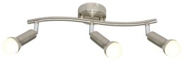 ARC LAMPA SUFITOWA LISTWA 3X40W E14 SATYNA NIKIEL