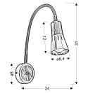 ARENA LAMPA KINKIET WYSIĘGNIK 1*40W R50 E14 NIKIEL MAT