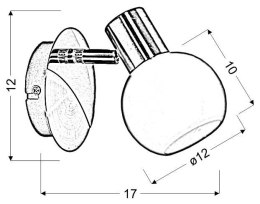 AVILA LAMPA KINKIET 1X40W E14 MOSIĄDZ