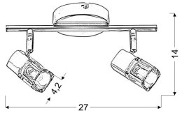 DIAMENT LAMPA SUFITOWA LISTWA 2X40W G9