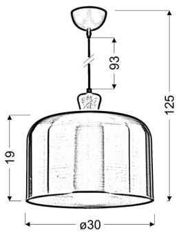 DICTORIA LAMPA WISZĄCA 30 1X40W E27 ZŁOTY