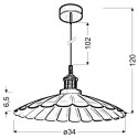 FLAM LAMPA WISZĄCA 34 1X60W E27 CZARNY