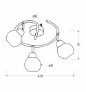 FORT LAMPA SUFITOWA SPIRALA 3X10W E14 LED CHROM
