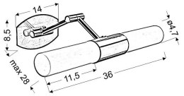 JADET LAMPA KINKIET ŁAZIENKOWY 2X40W E14 SATYNA NIKIEL