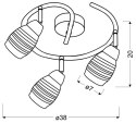 JUBILAT LAMPA SUFITOWA SPIRALA 3X10W E14 LED CHROM