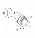 MILTON LAMPA KINKIET 1X10W E14 LED CHROM