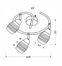 MILTON LAMPA SUFITOWA SPIRALA 3X10W E14 LED CHROM