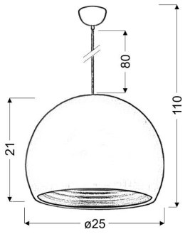 PICTOR LAMPA WISZĄCA 25 1X60W E27 POMARAŃCZOWY